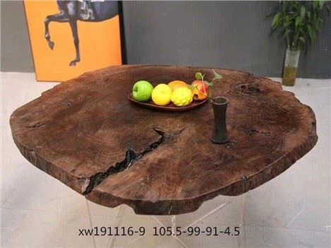 Top Tabl Rownd Pren Solet