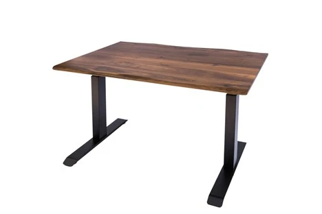 Tabl Swyddfa Ymyl Byw Black Walnut