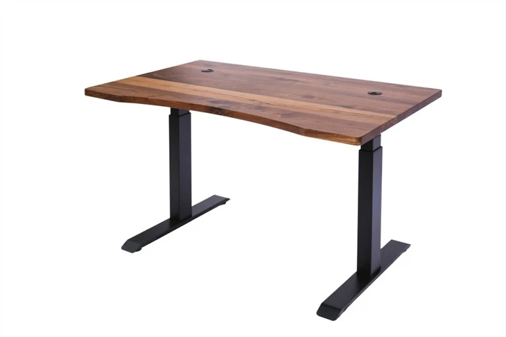 Desg Swyddfa Gludo Walnut Wood Edge