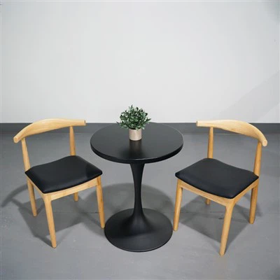 Bwrdd bwyta crwn pren ffawydd solet