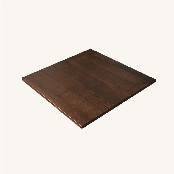 Solid Ash Wood Square Coffee Table in Walnut Color Supplier factory