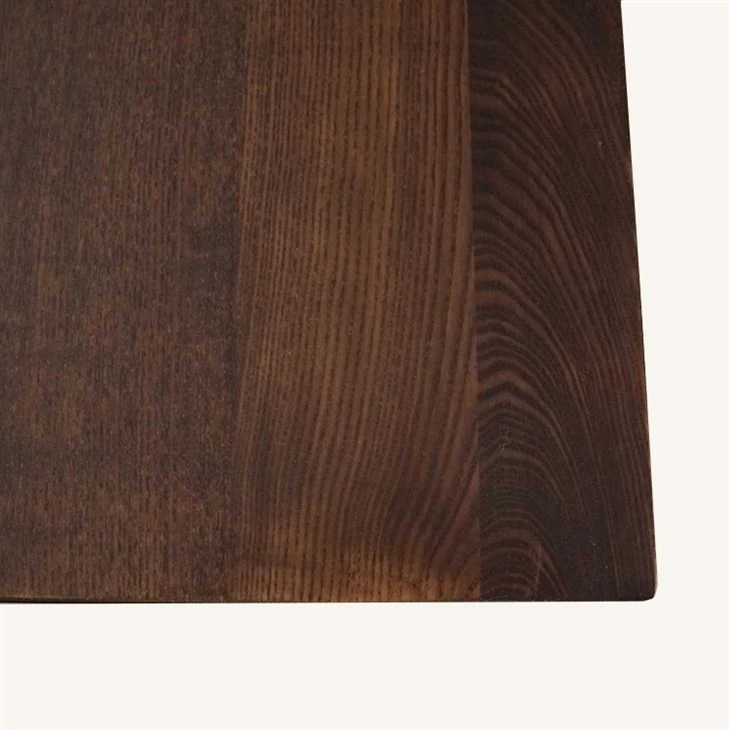 Solid Ash Wood Square Dining Table in Walnut Color Supplier price